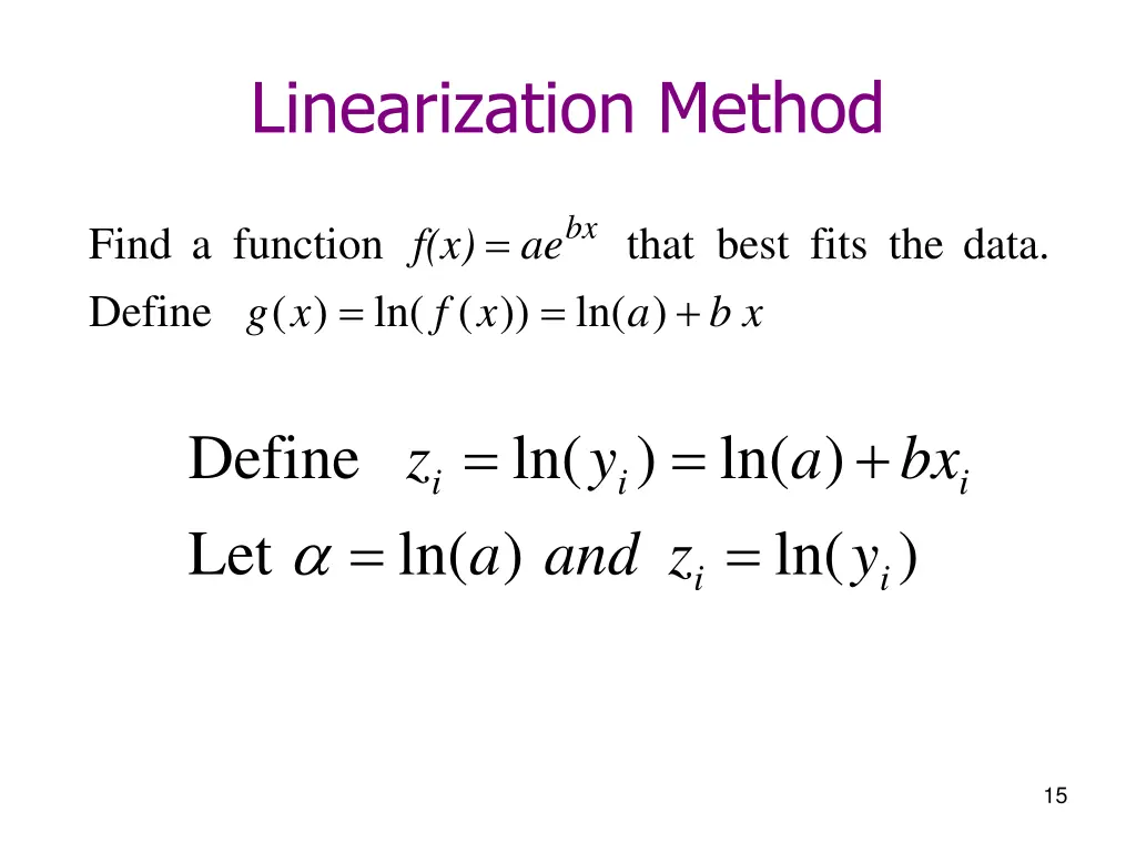 linearization method