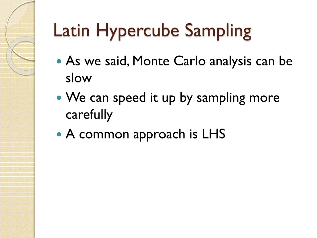 latin hypercube sampling