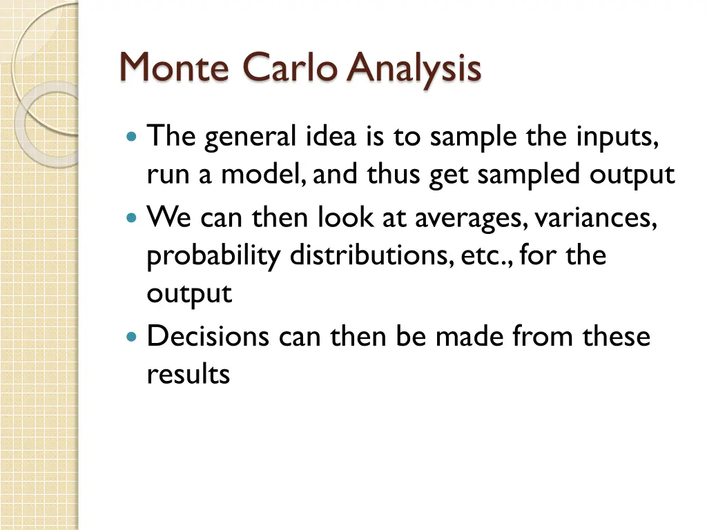 monte carlo analysis 1