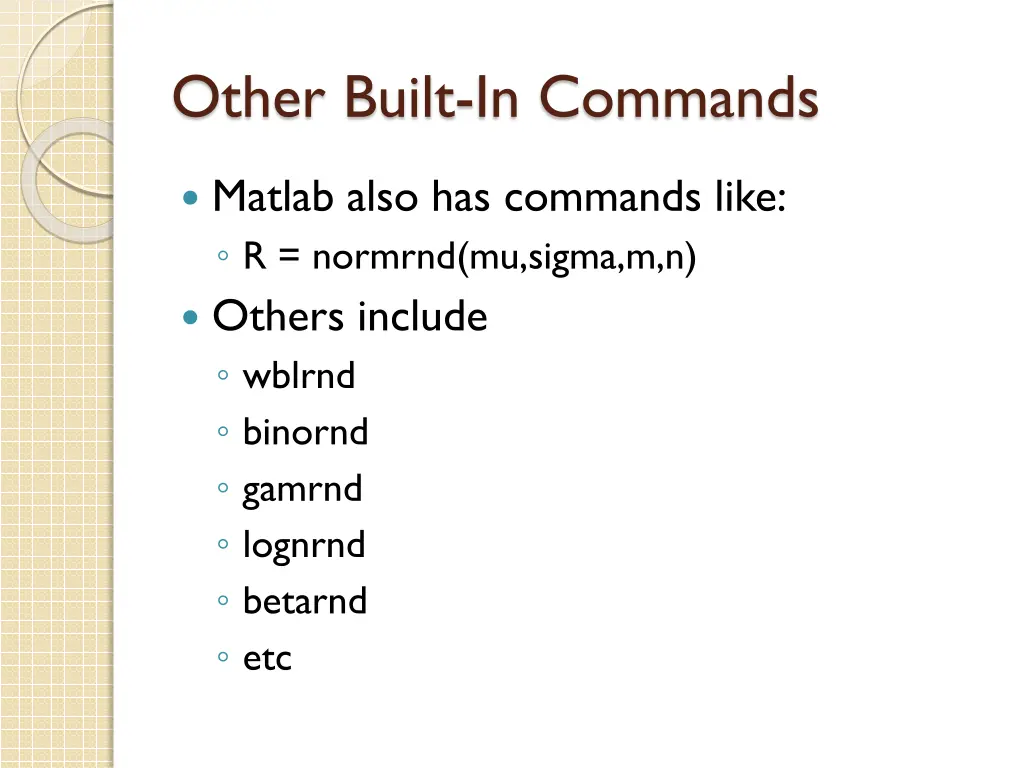 other built in commands