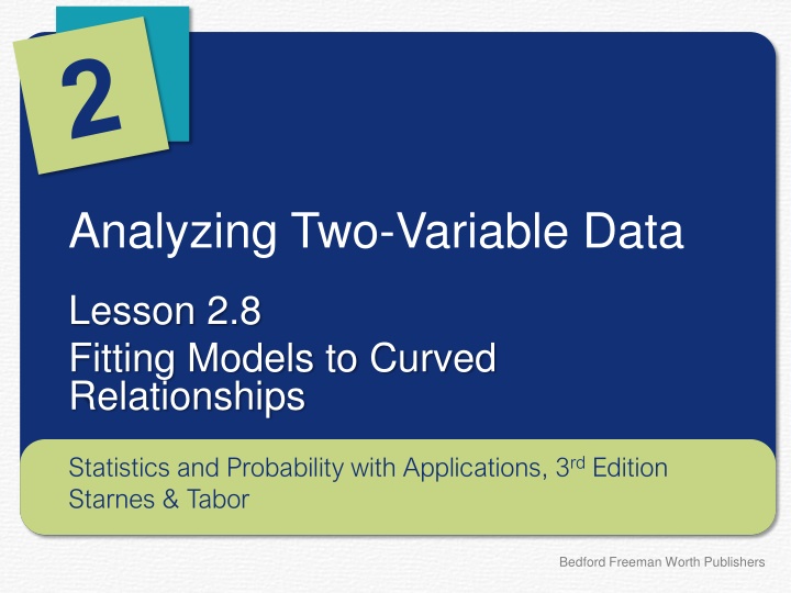 analyzing two variable data