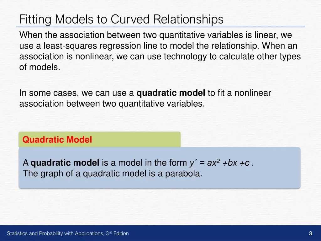 fitting models to curved relationships when