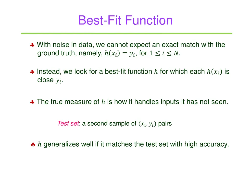 best fit function