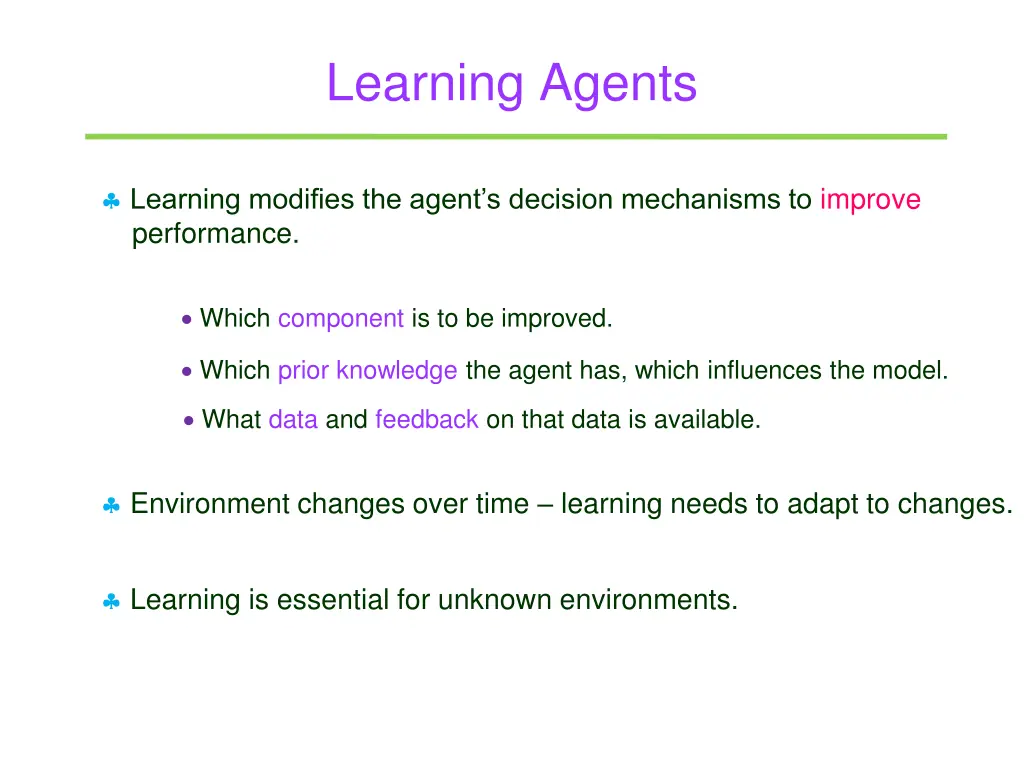 learning agents