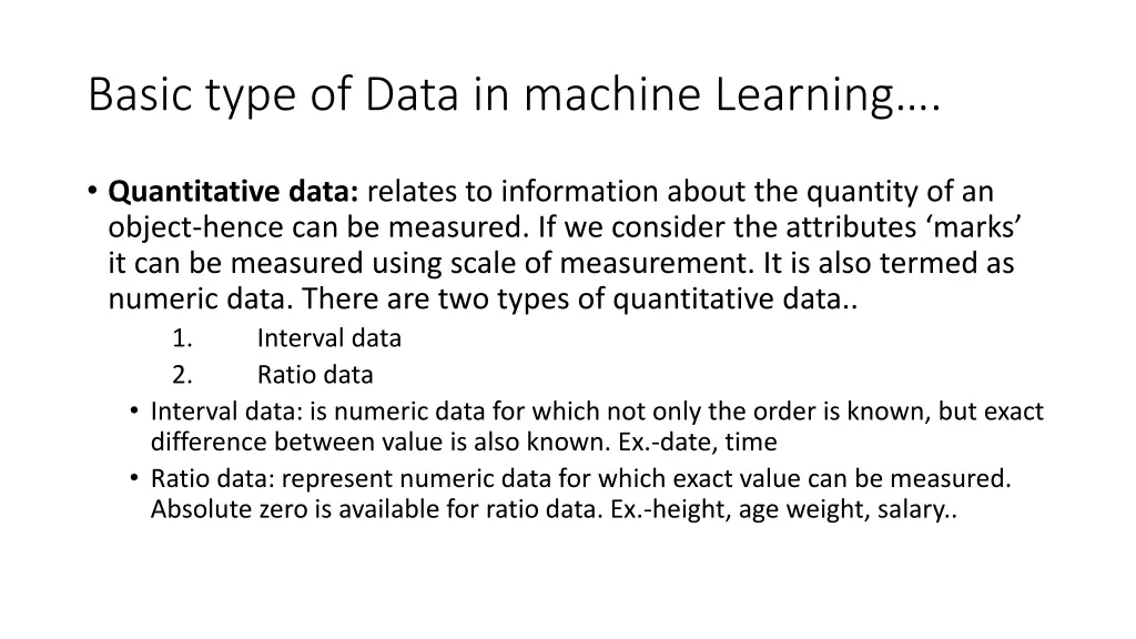 basic type of data in machine learning 4