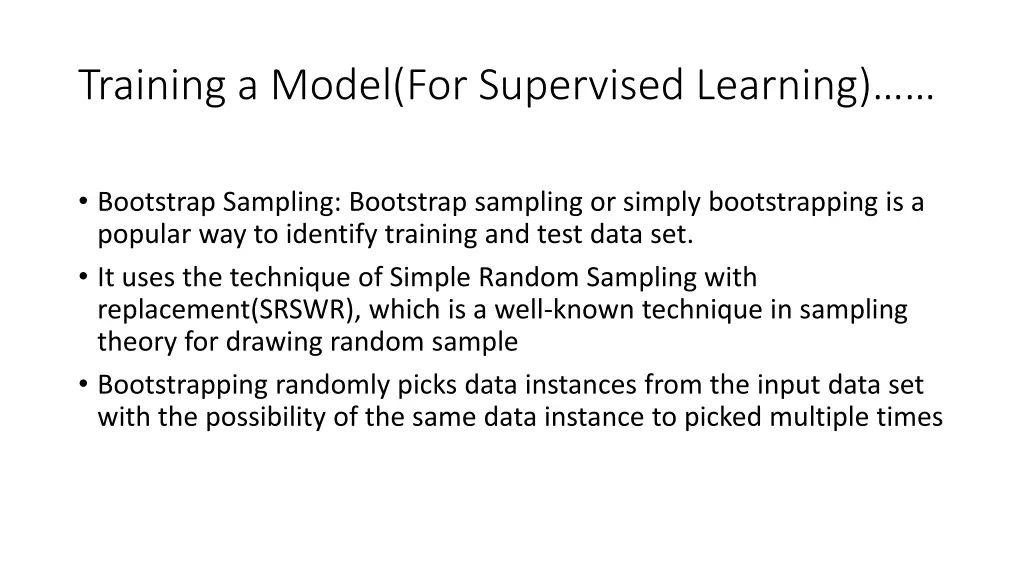 training a model for supervised learning 3