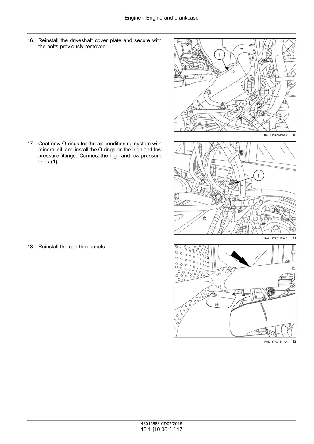 engine engine and crankcase 13