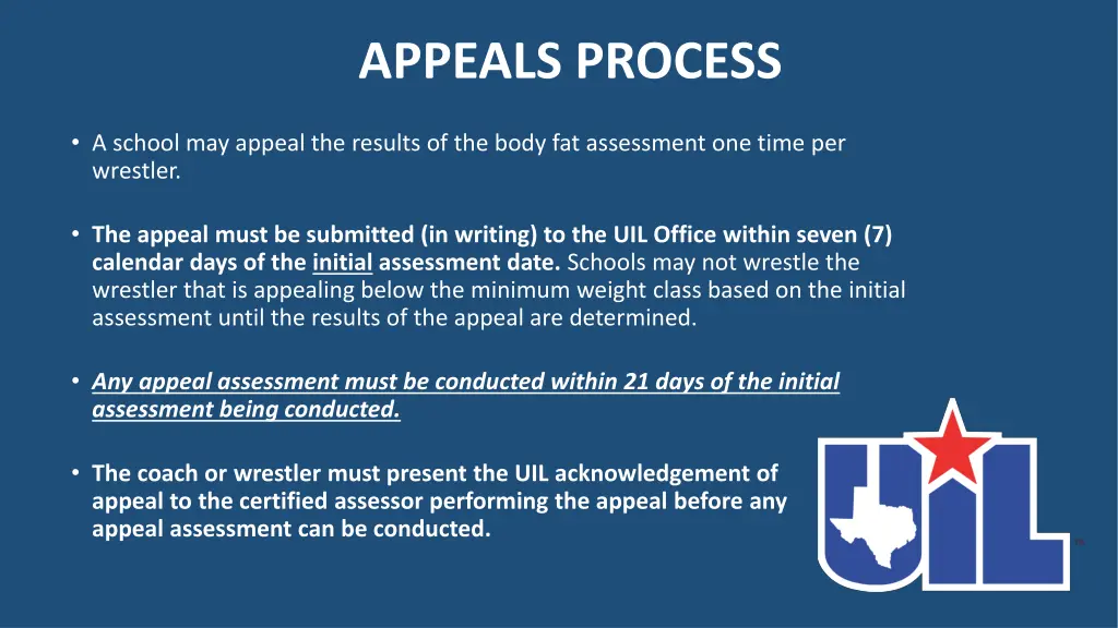 appeals process