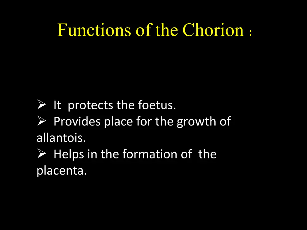 functions of the chorion