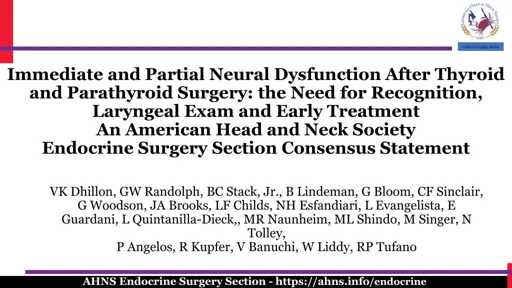 immediate and partial neural dysfunction after