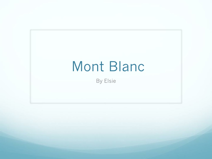 mont blanc