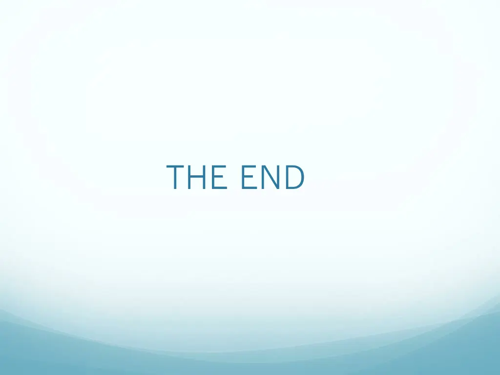 the end