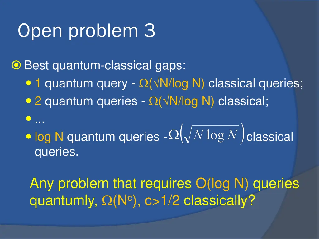 open problem 3