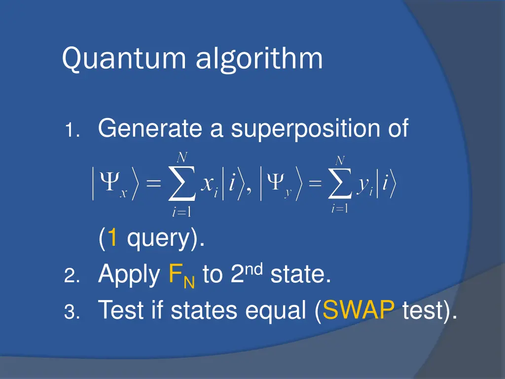 quantum algorithm