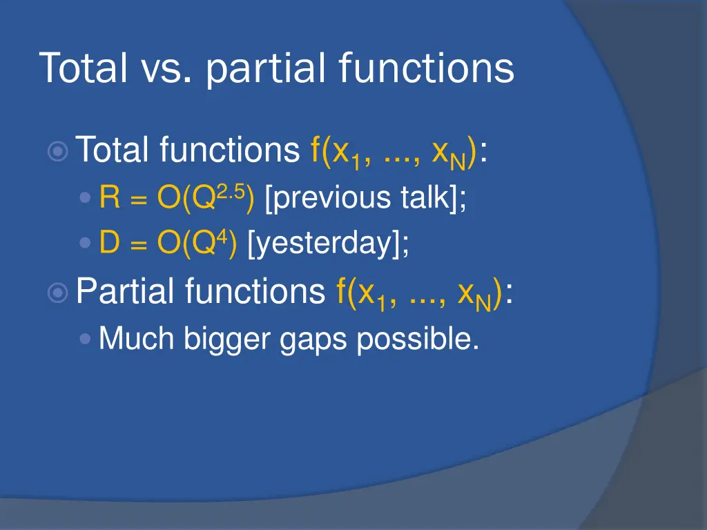 total vs partial functions