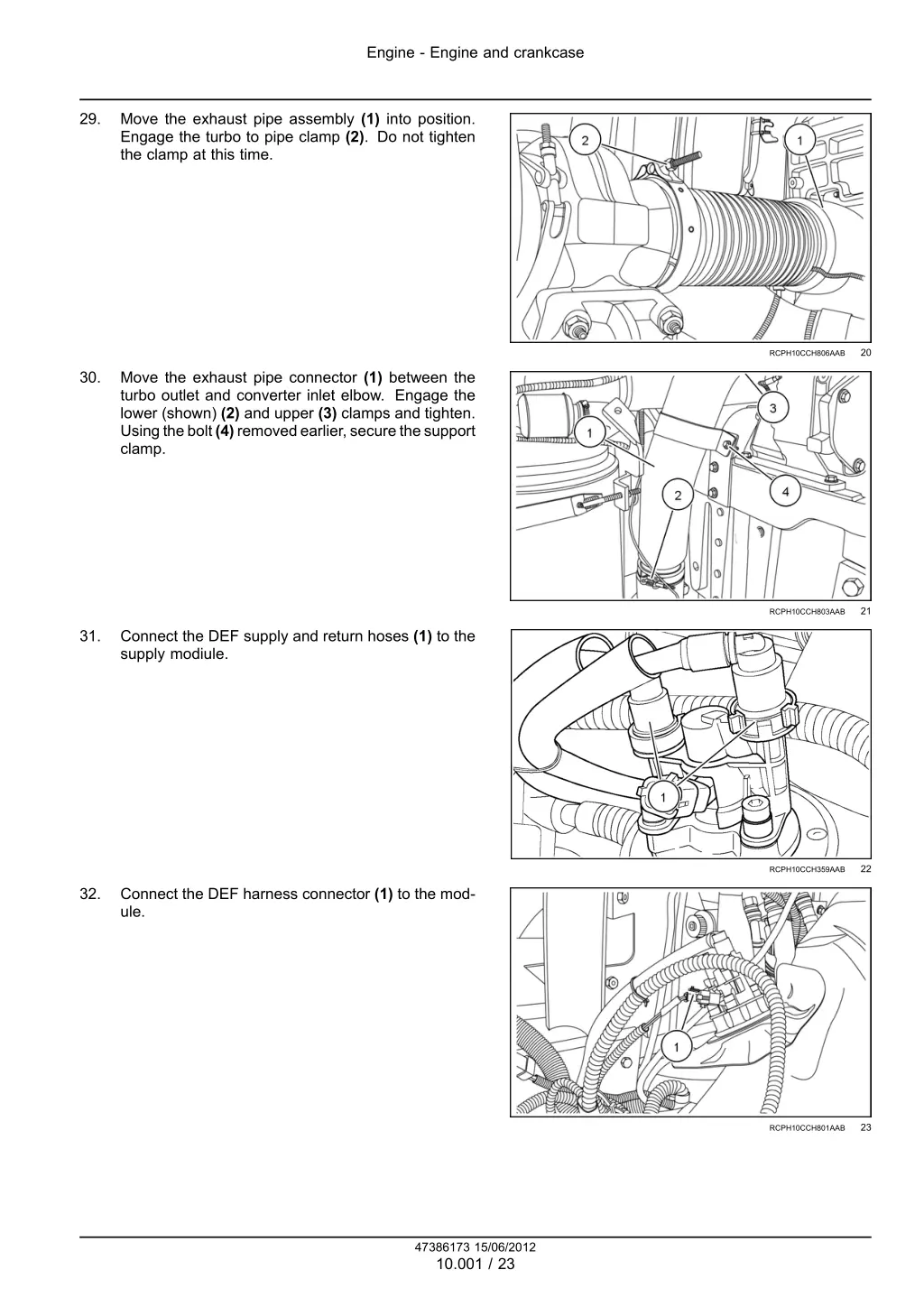 engine engine and crankcase 20