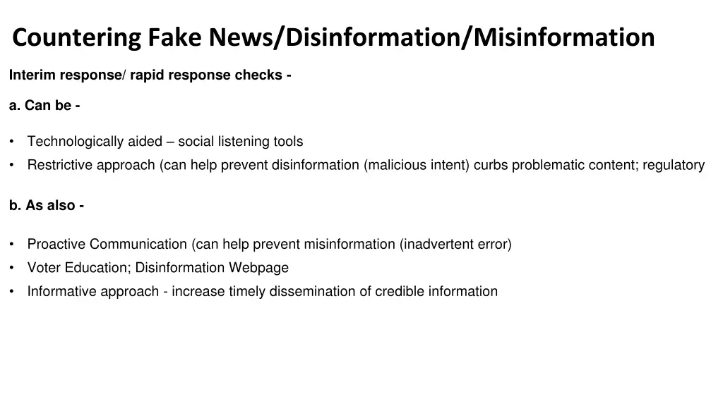 countering fake news disinformation misinformation