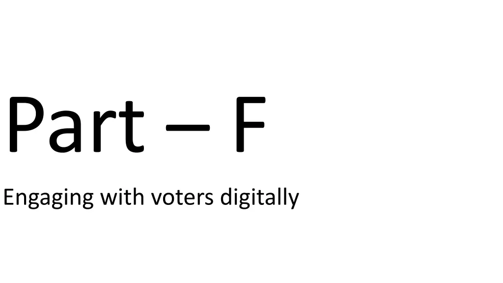 engaging with voters digitally