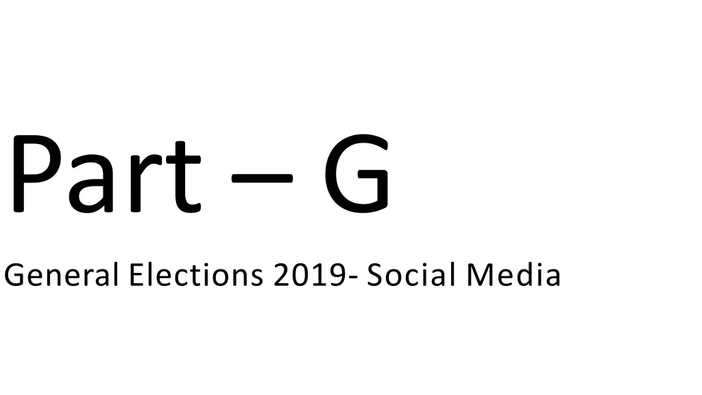 general elections 2019 social media