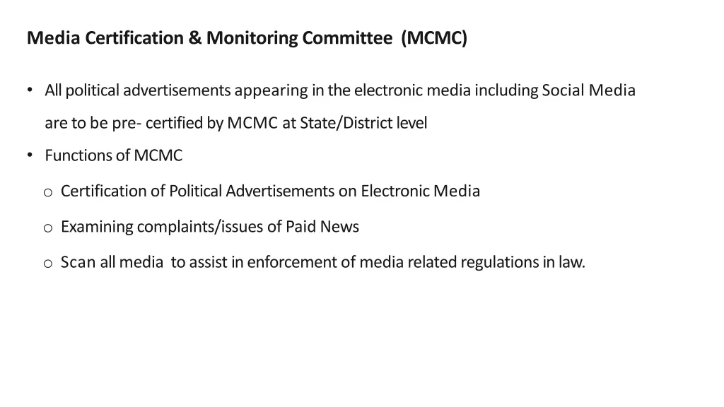 media certification monitoringcommittee mcmc