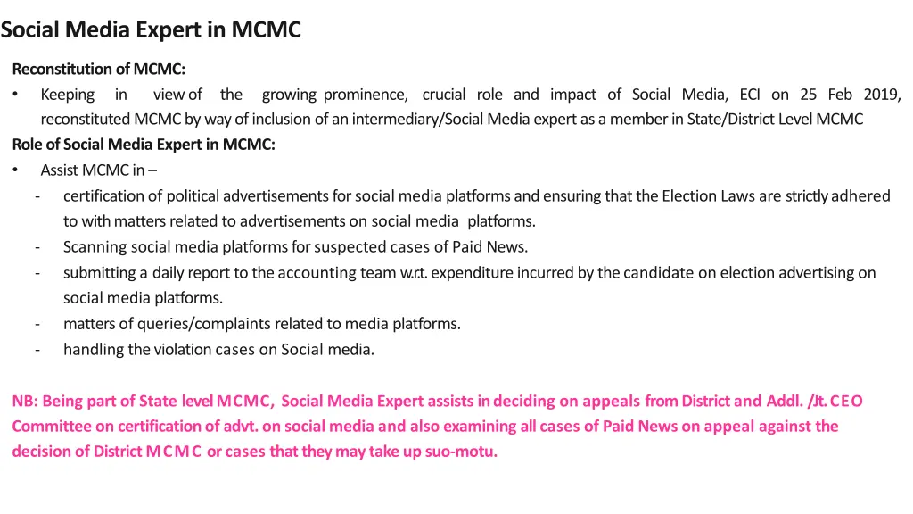 social media expert in mcmc