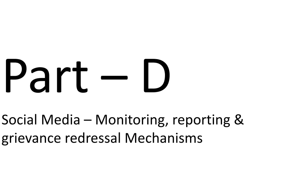 social media monitoring reporting grievance