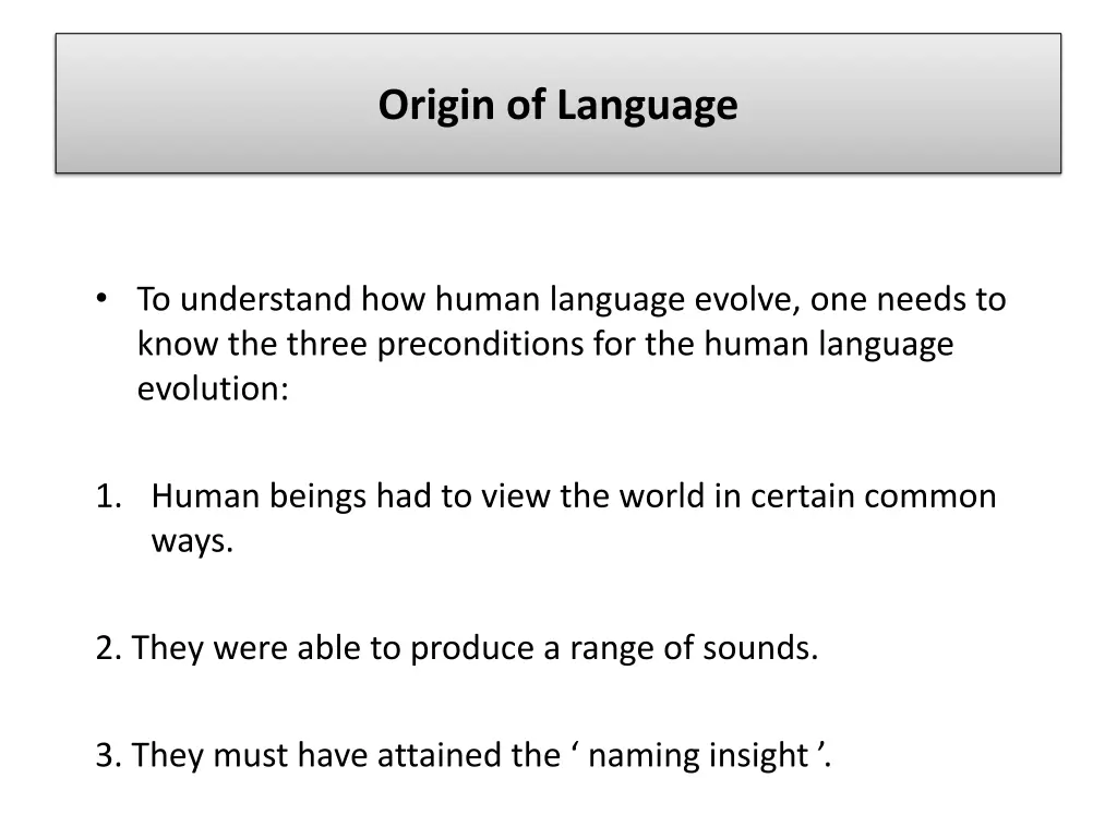 origin of language 2