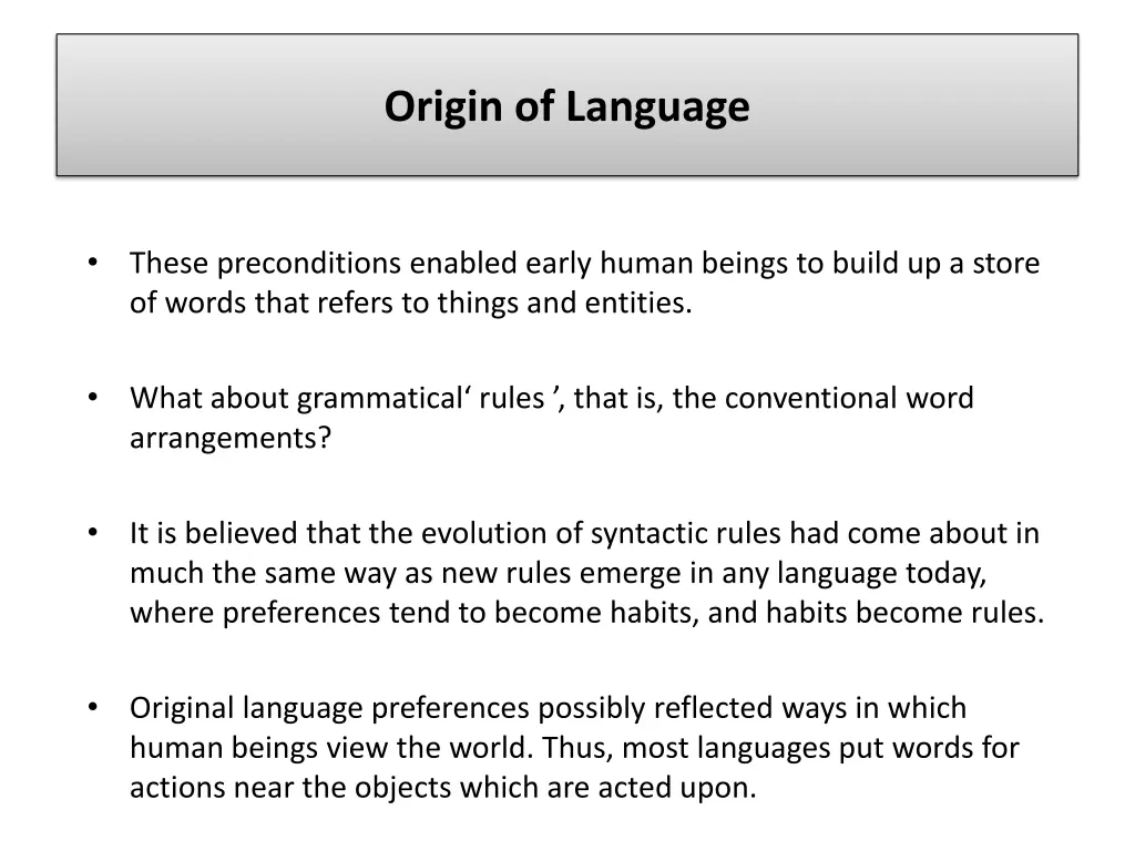 origin of language 3