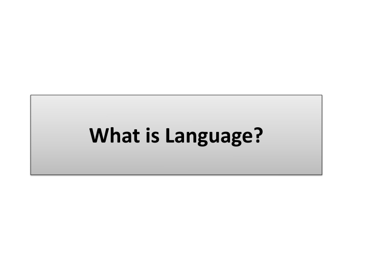 what is language