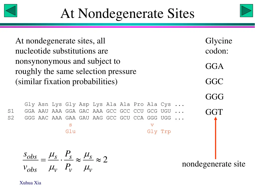 at nondegenerate sites