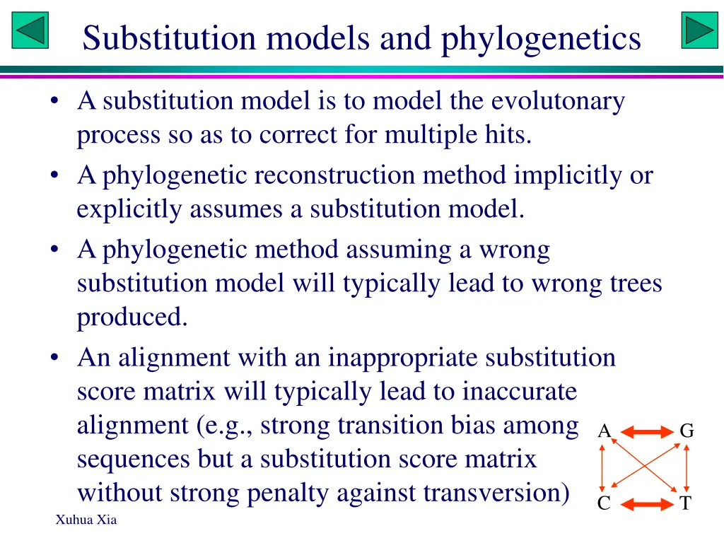 substitution models and phylogenetics