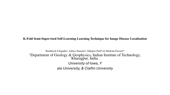 k fold semi supervised self learning learning