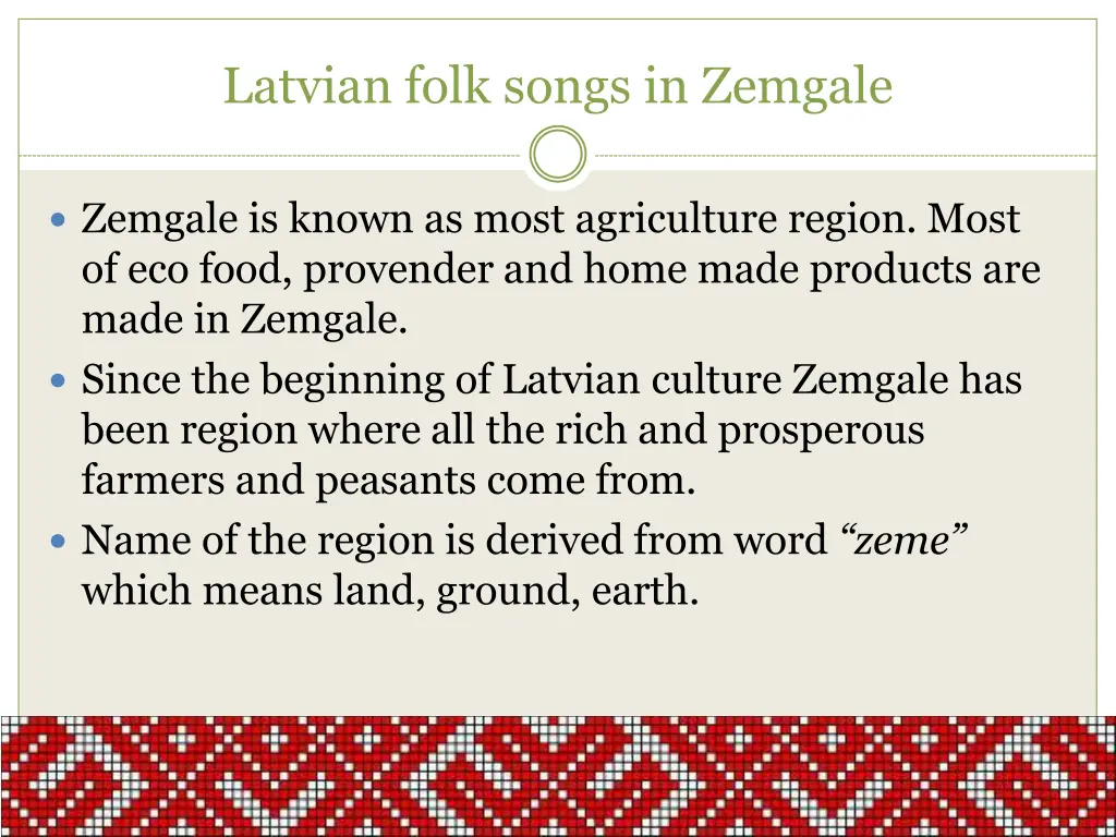 latvian folk songs in zemgale 1