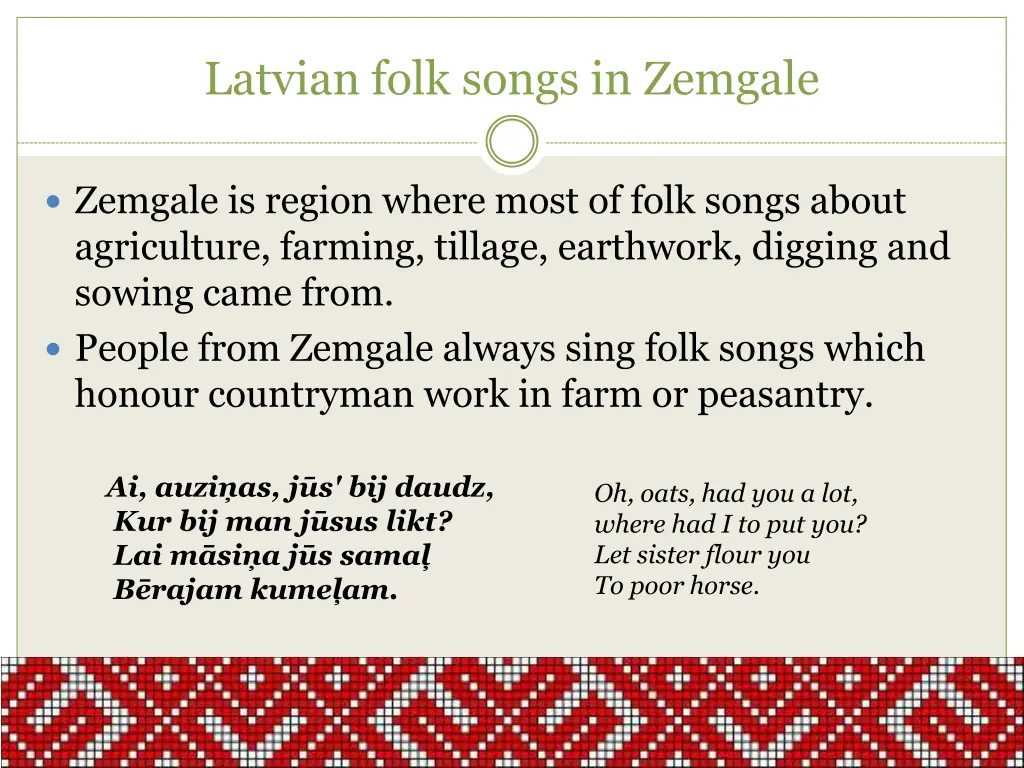 latvian folk songs in zemgale 2