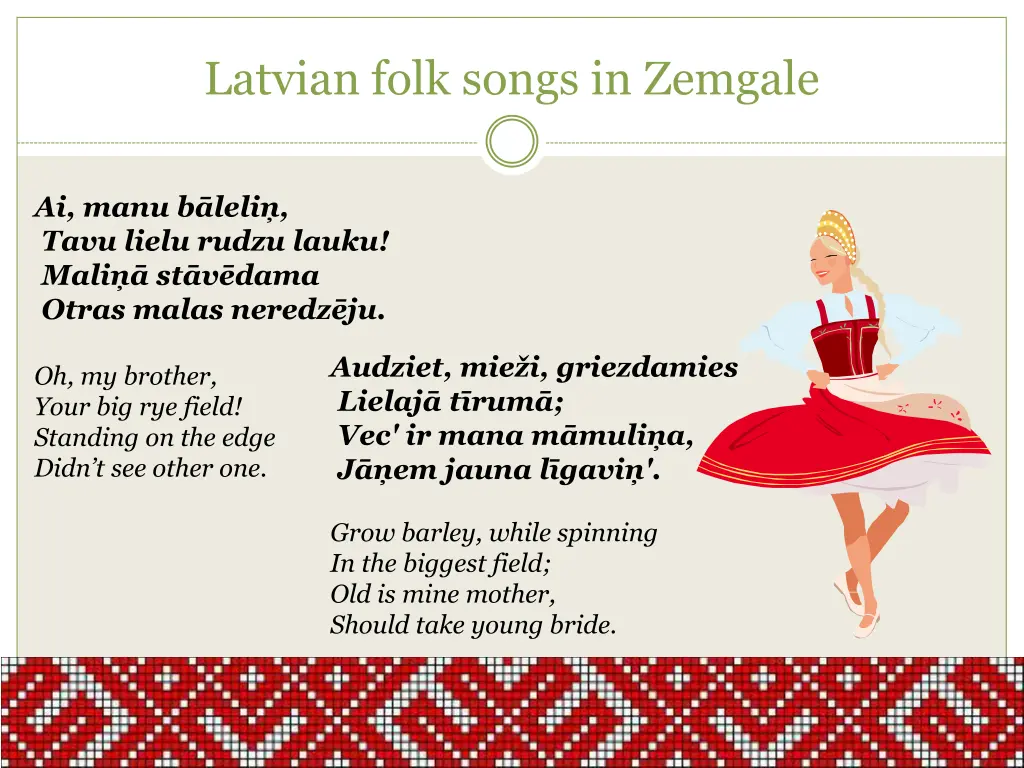 latvian folk songs in zemgale 3