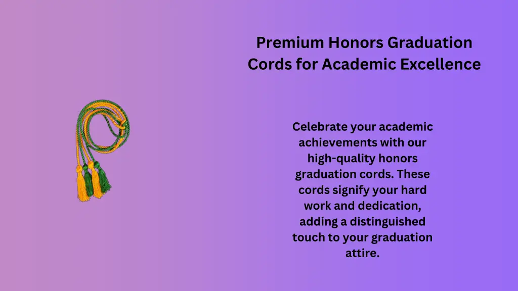 premium honors graduation cords for academic