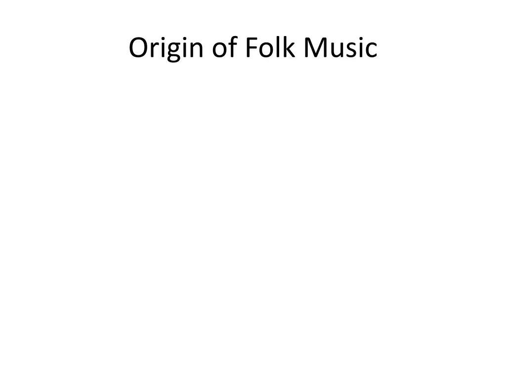 origin of folk music