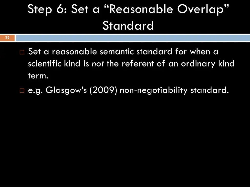 step 6 set a reasonable overlap standard