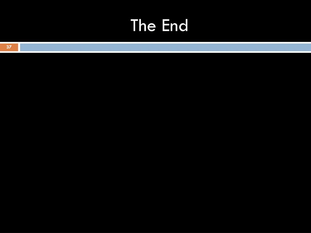 the end