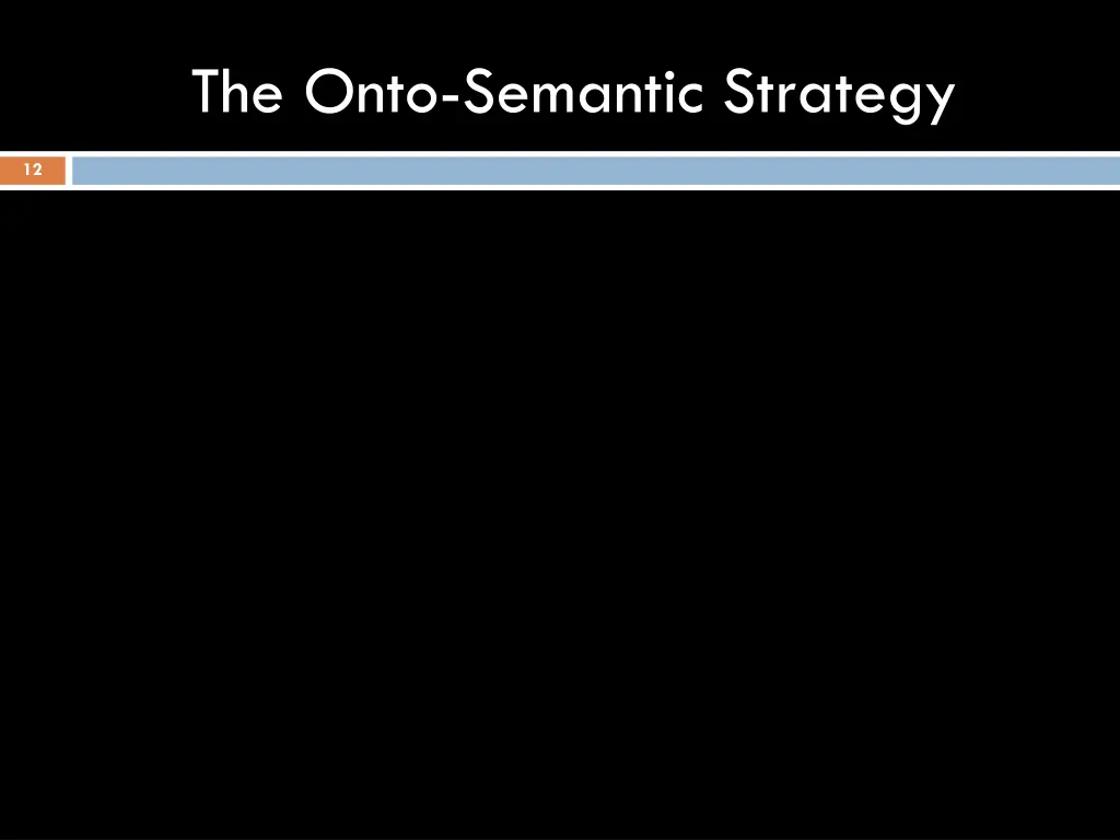 the onto semantic strategy