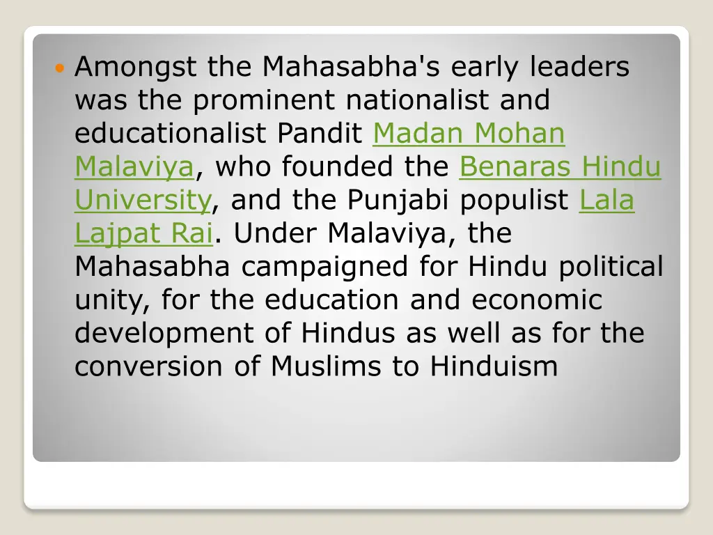 amongst the mahasabha s early leaders