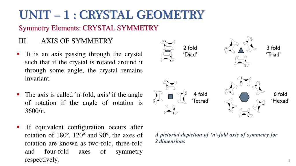 unit 1 crystal geometry symmetry elements crystal 1