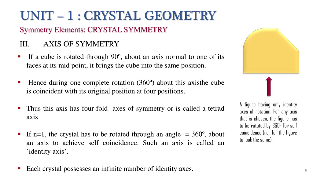 unit 1 crystal geometry symmetry elements crystal 2