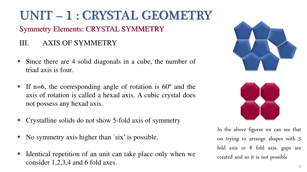 unit 1 crystal geometry symmetry elements crystal 3