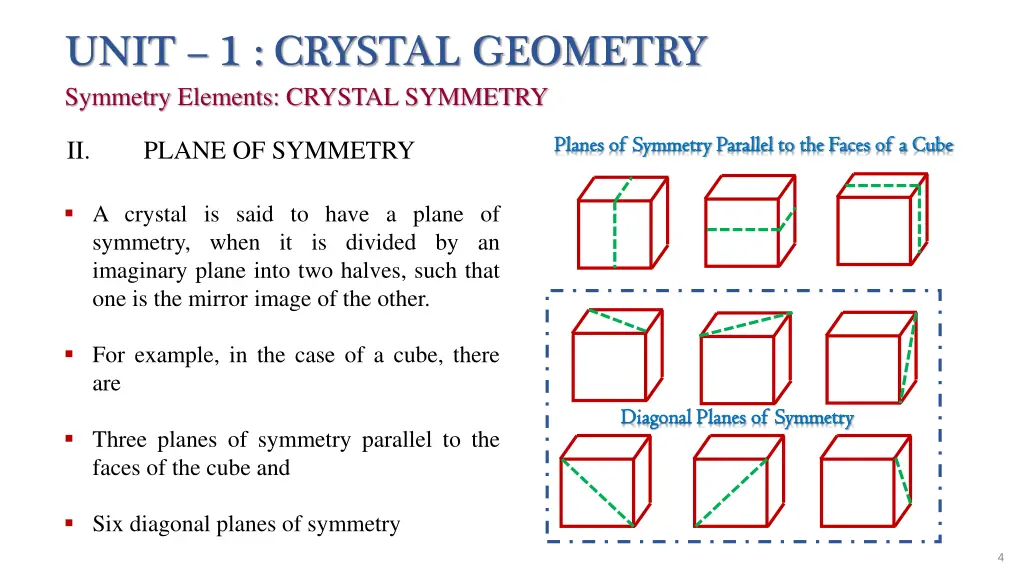 unit 1 crystal geometry symmetry elements crystal