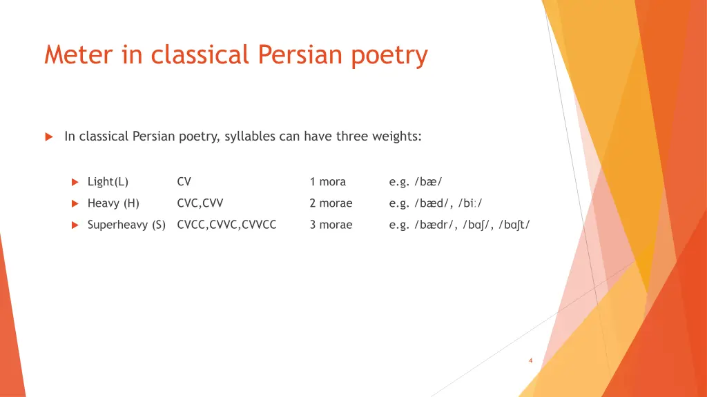 meter in classical persian poetry