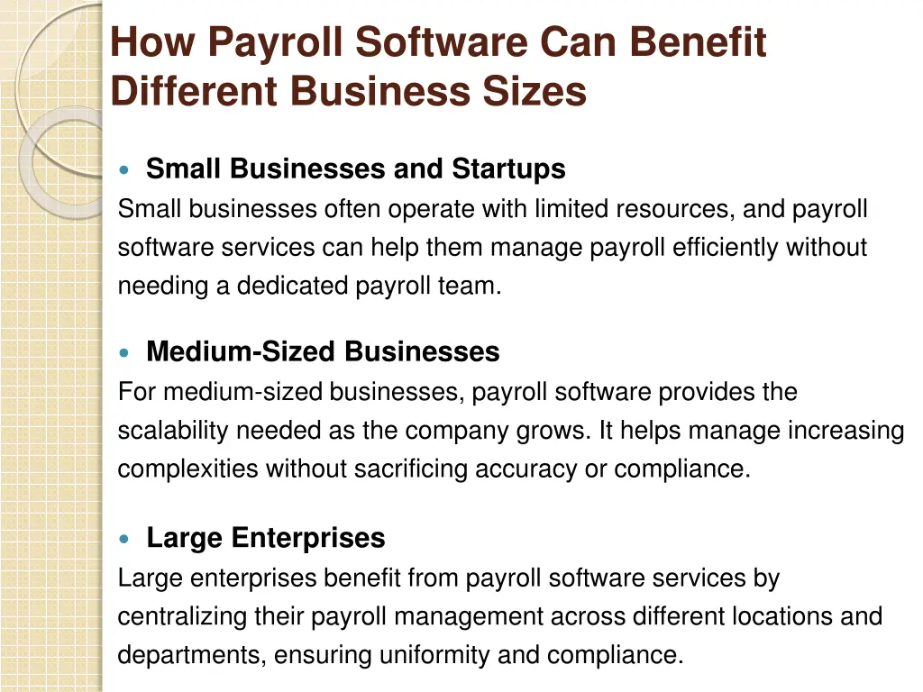 how payroll software can benefit different