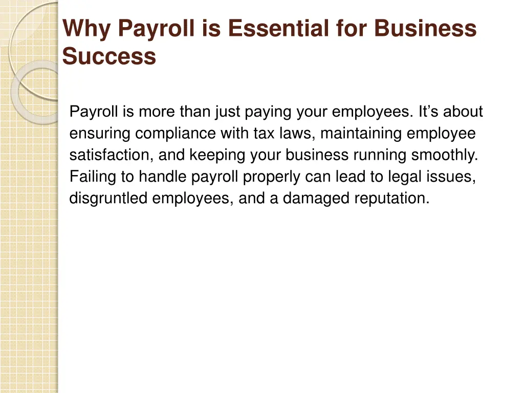 why payroll is essential for business success