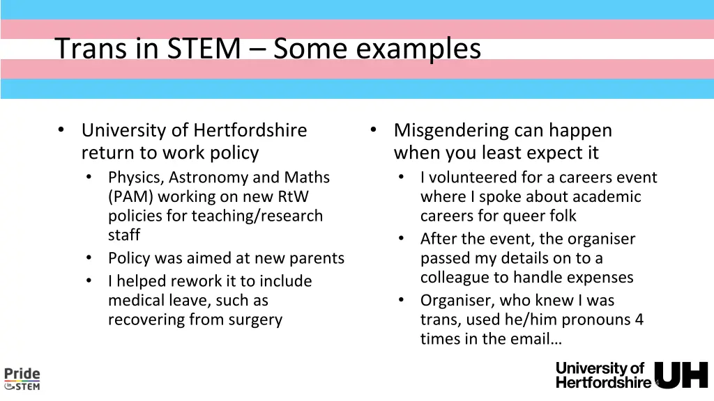 trans in stem some examples