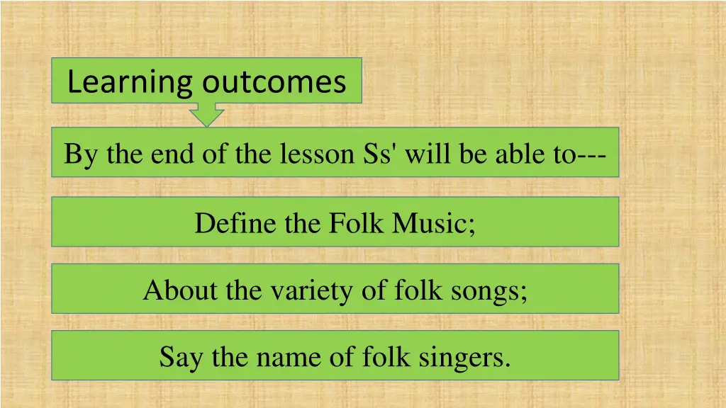 learning outcomes